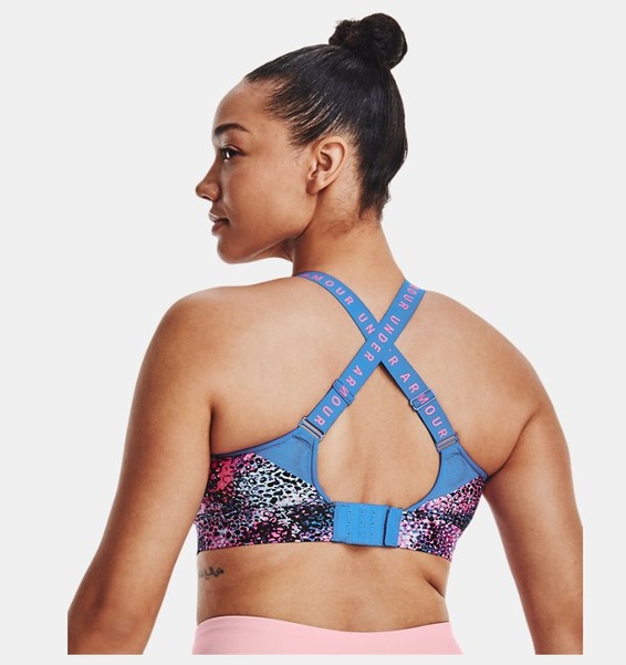 Pembe Kadın UA Infinity High Baskılı Spor Sütyeni