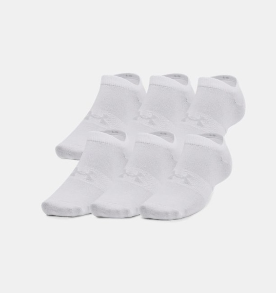 Beyaz Unisex UA Essential 6’lı Paket No Show Çorap