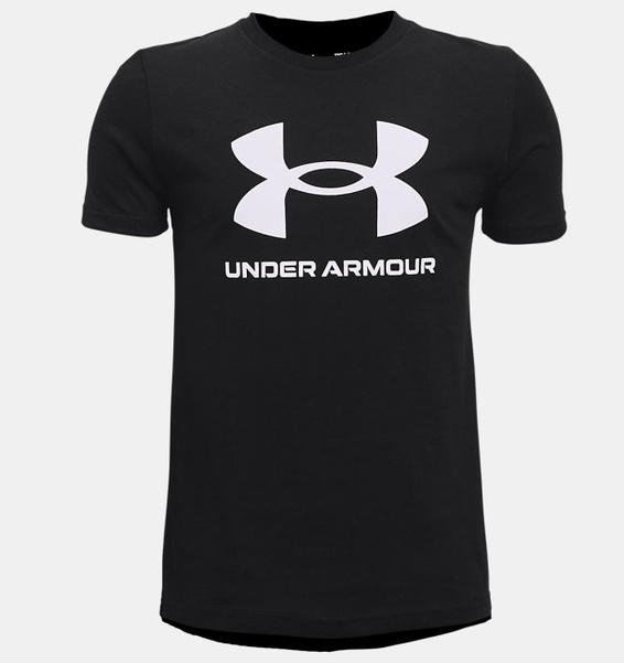 Siyah Çocuk UA Sportstyle Logo Kısa Kollu T-shirt