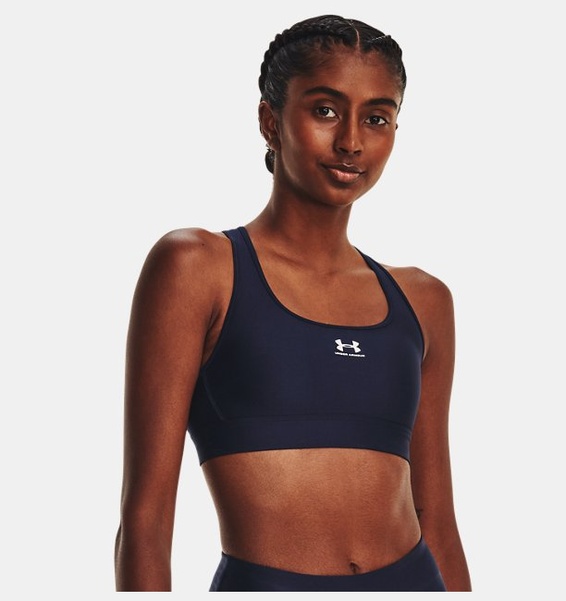 Lacivert Kadın HeatGear® Armour Mid Padless Spor Sütyeni