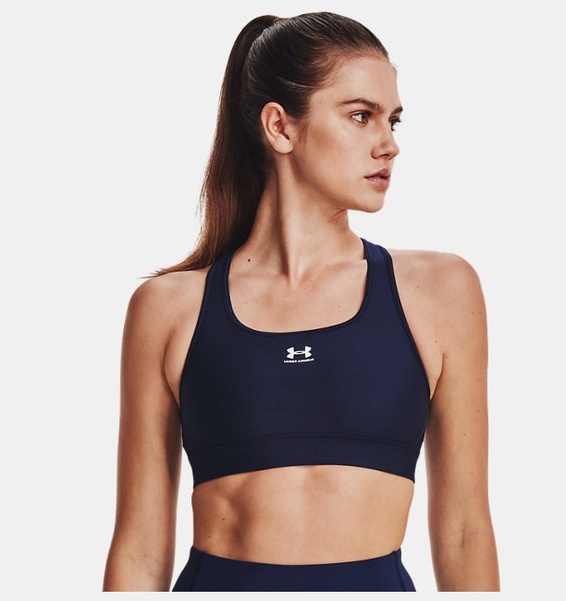 Lacivert Kadın HeatGear® Armour Mid Padless Spor Sütyeni