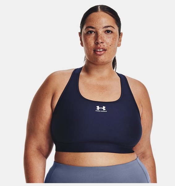 Lacivert Kadın HeatGear® Armour Mid Padless Spor Sütyeni