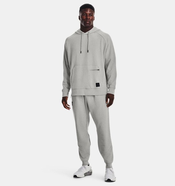 Gümüş Erkek UA Ottoman Fleece Kapüşonlu Üst