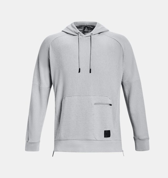 Gümüş Erkek UA Ottoman Fleece Kapüşonlu Üst