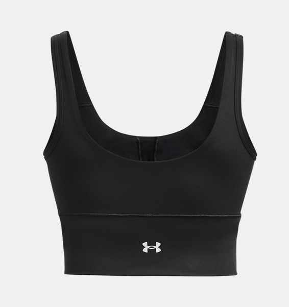 Siyah Kadın UA Meridian Fitted Crop Atlet