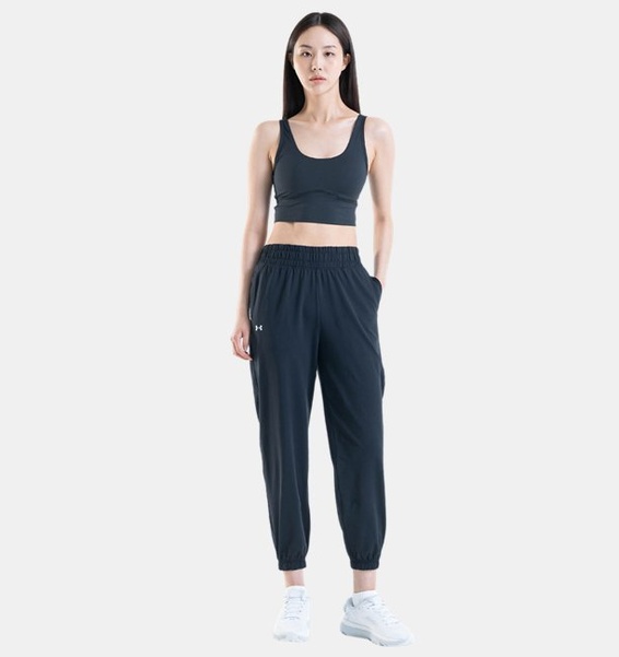 Siyah Kadın UA Meridian Fitted Crop Atlet