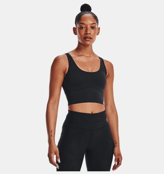 Siyah Kadın UA Meridian Fitted Crop Atlet