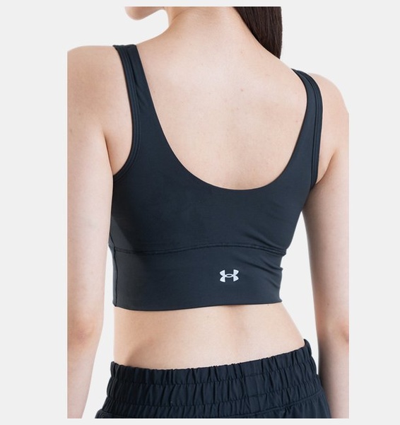 Siyah Kadın UA Meridian Fitted Crop Atlet