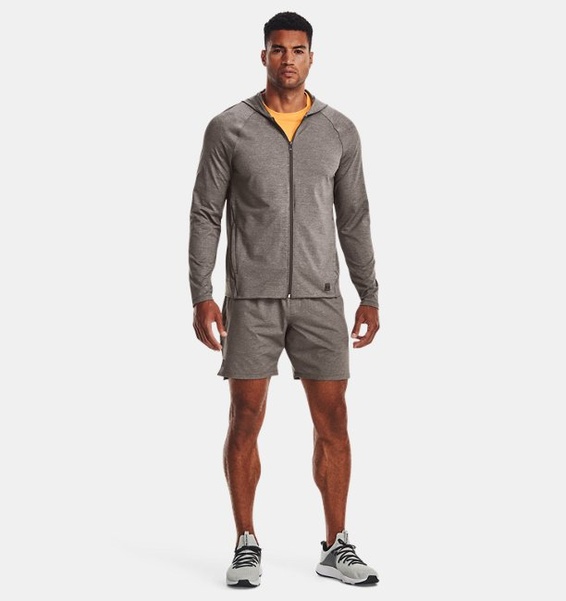 Gri Erkek UA Meridian Tam Boy Fermuarlı Sweatshirt