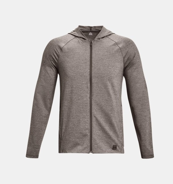 Gri Erkek UA Meridian Tam Boy Fermuarlı Sweatshirt