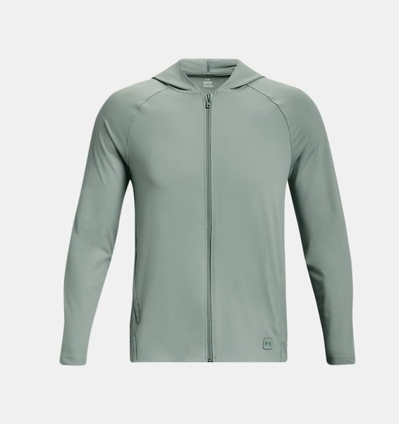 Yeşil Erkek UA Meridian Tam Boy Fermuarlı Sweatshirt