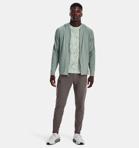 Yeşil Erkek UA Meridian Tam Boy Fermuarlı Sweatshirt