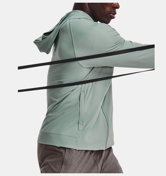 Yeşil Erkek UA Meridian Tam Boy Fermuarlı Sweatshirt