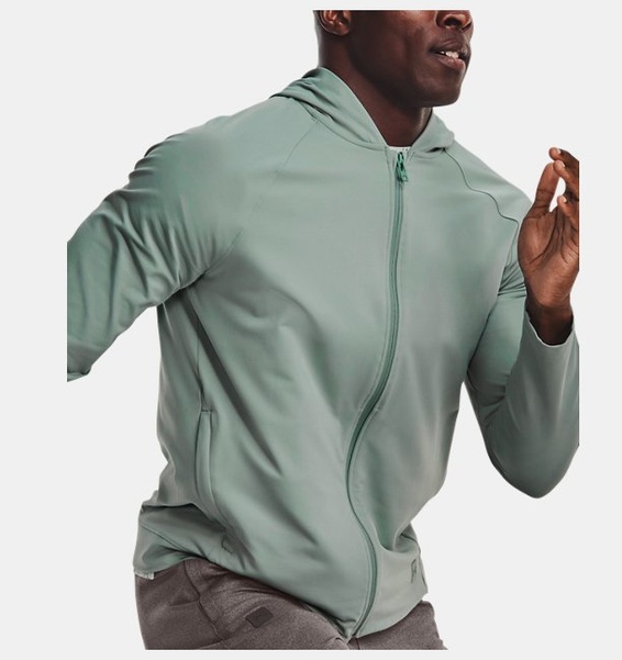 Yeşil Erkek UA Meridian Tam Boy Fermuarlı Sweatshirt