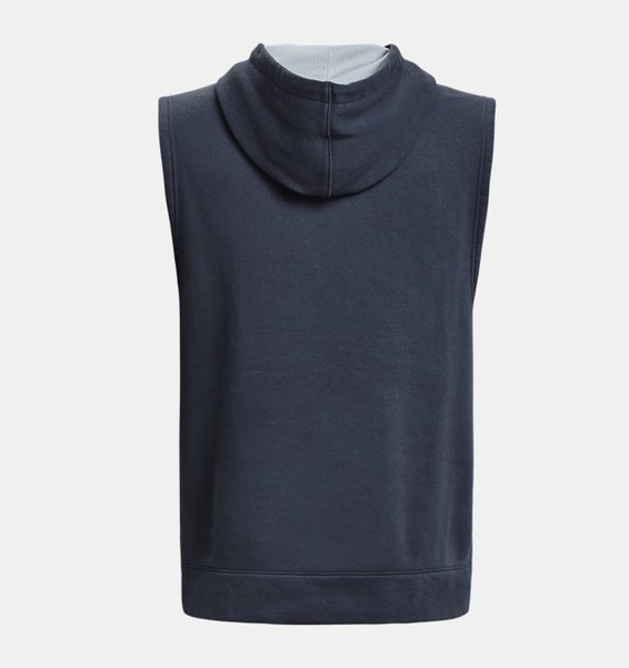 Gri Erkek Curry Fleece Kolsuz Kapüşonlu Üst
