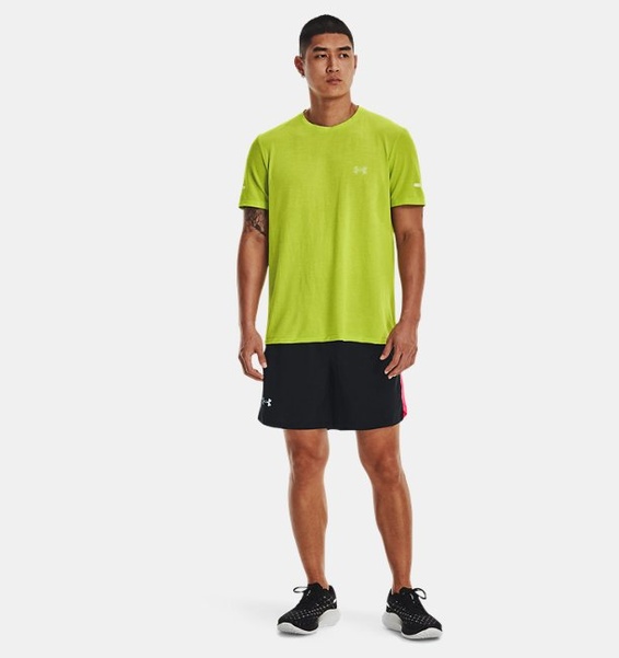 Yeşil Erkek UA Dikişsiz Stride Kısa Kollu T-shirt