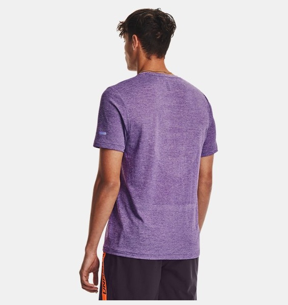 Mor Erkek UA Dikişsiz Stride Kısa Kollu T-shirt