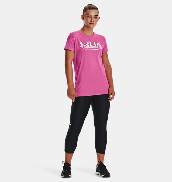 Pembe Kadın UA Vintage Performance Kısa Kollu