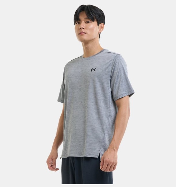 Gri Erkek UA Tech Vent Kısa Kollu T-shirt