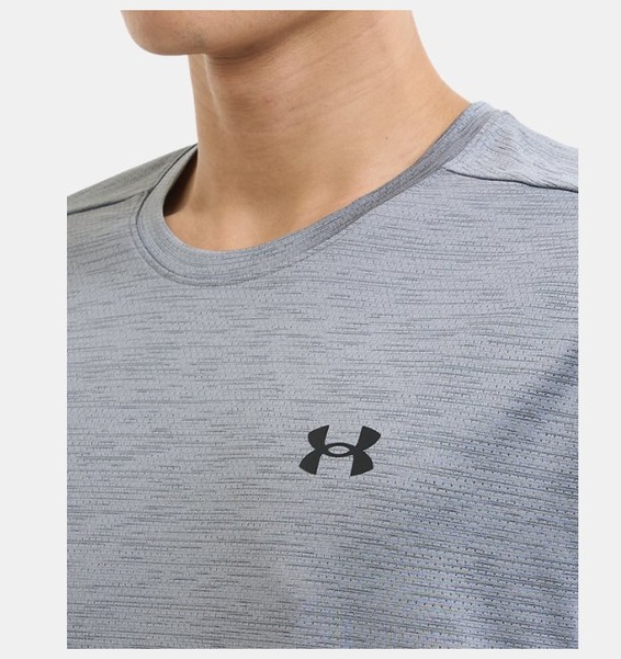 Gri Erkek UA Tech Vent Kısa Kollu T-shirt