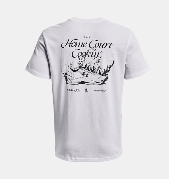 Beyaz Erkek Curry Cook Heavyweight Kısa Kollu T-shirt