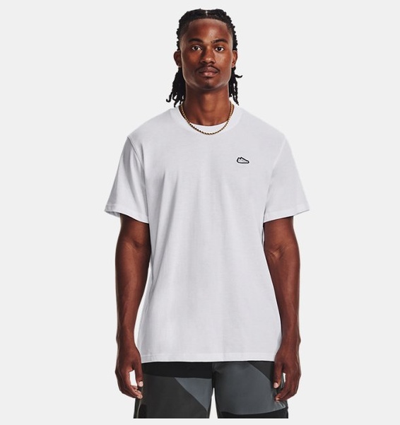 Beyaz Erkek Curry Cook Heavyweight Kısa Kollu T-shirt