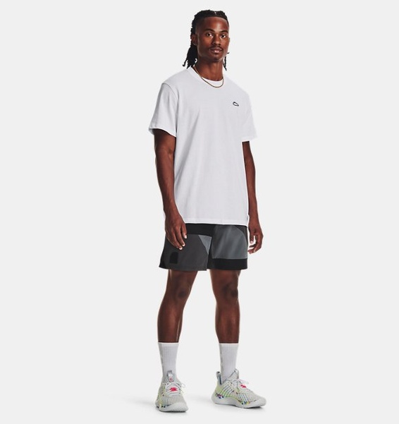 Beyaz Erkek Curry Cook Heavyweight Kısa Kollu T-shirt