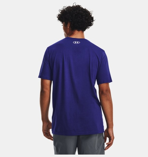 Mavi Erkek UA Camo Chest Stripe Kısa Kollu T-shirt