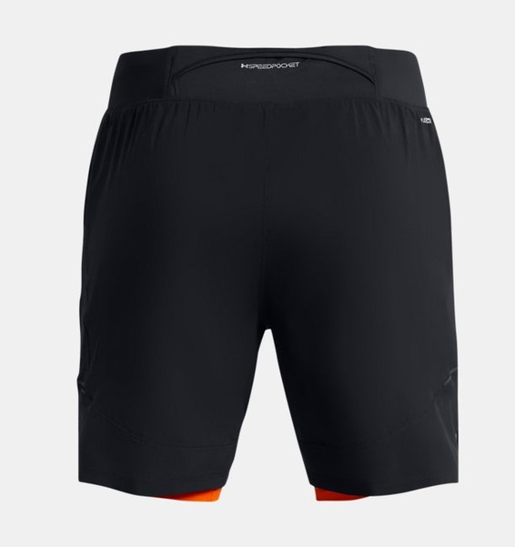 Siyah Erkek UA Launch Pro 2n1 7inch Şort
