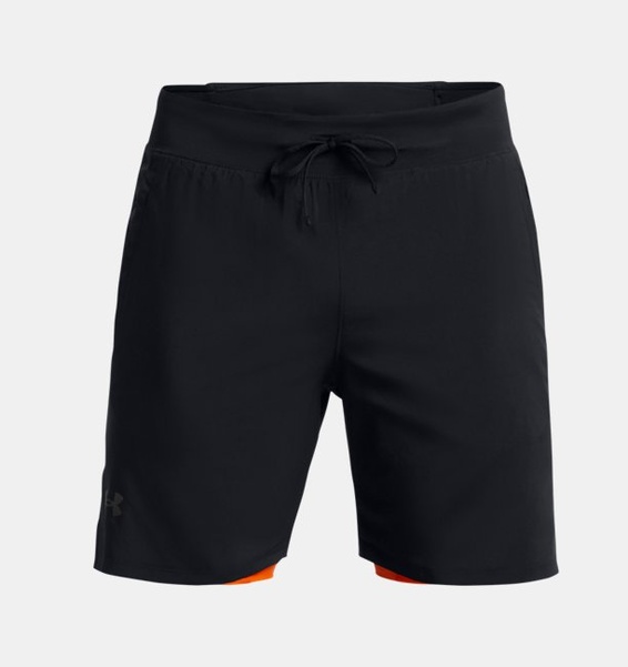 Siyah Erkek UA Launch Pro 2n1 7inch Şort