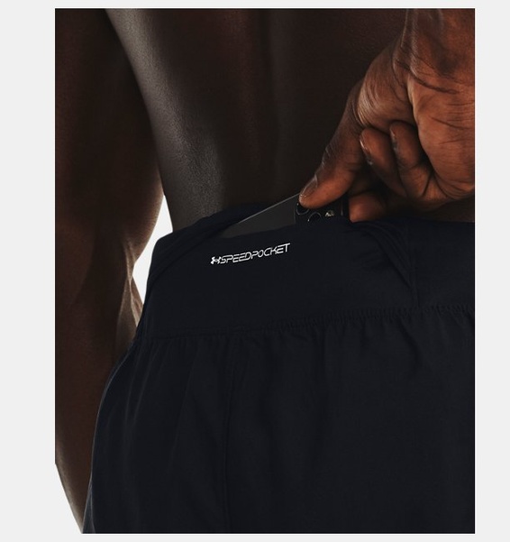 Siyah Erkek UA Launch Pro 2n1 7inch Şort