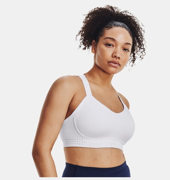 Beyaz Kadın UA Uplift High Spor Sütyeni