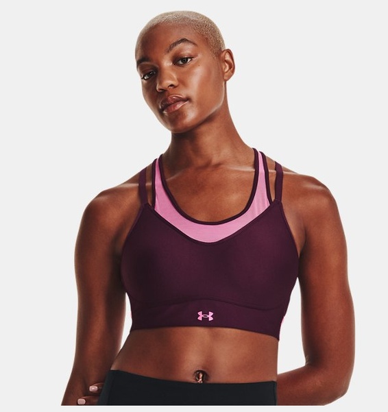 Mor Kadın UA Infinity Low Mesh Spor Sütyeni