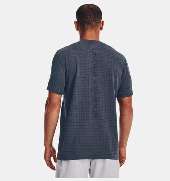 Gri Erkek UA Vanish Dikişsiz Grid Kısa Kollu T-shirt