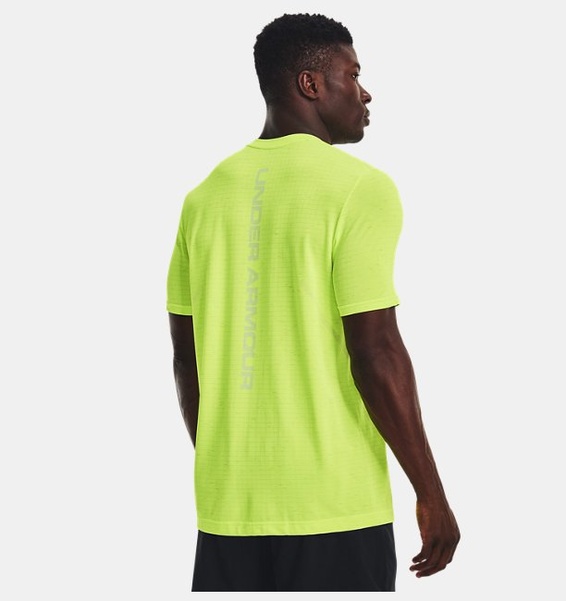 Yeşil Erkek UA Vanish Dikişsiz Grid Kısa Kollu T-shirt