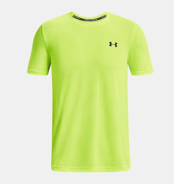 Yeşil Erkek UA Vanish Dikişsiz Grid Kısa Kollu T-shirt