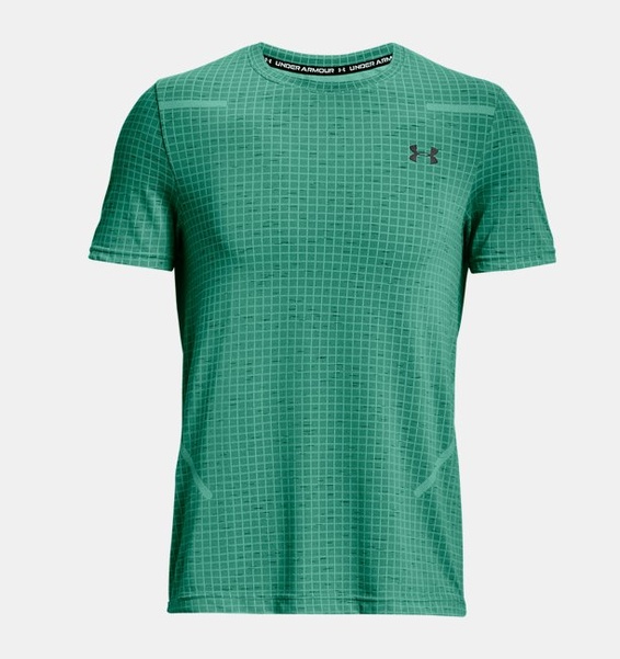Yeşil Erkek UA Vanish Dikişsiz Grid Kısa Kollu T-shirt