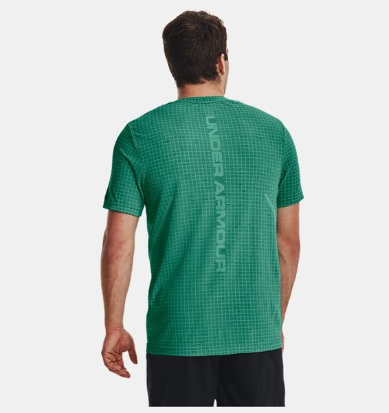 Yeşil Erkek UA Vanish Dikişsiz Grid Kısa Kollu T-shirt