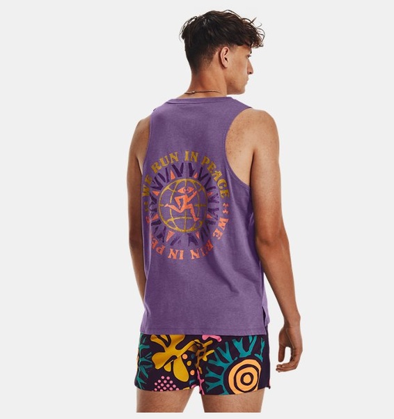 Mor Erkek UA We Koşu In Peace Atlet