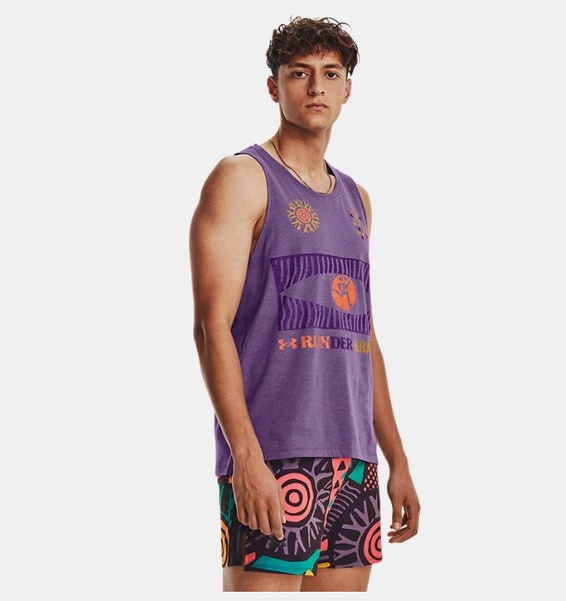 Mor Erkek UA We Koşu In Peace Atlet