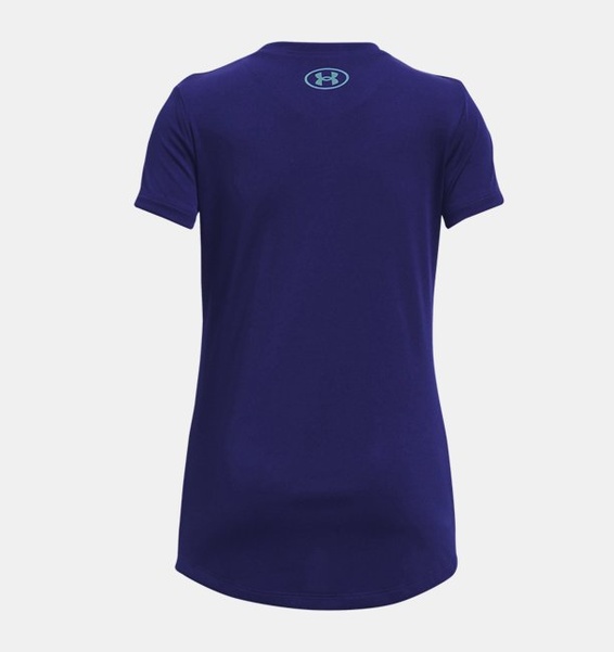Mavi Kız Çocuk UA Tech™ Twist Wordmark Kısa Kollu