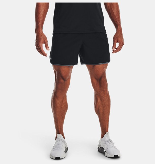 Erkek UA HIIT Dokuma 6" Şort Siyah