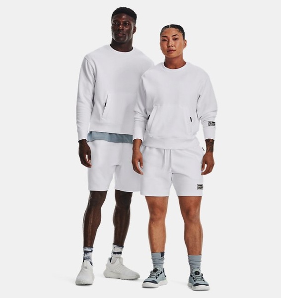Beyaz Unisex UA Summit Örgü Şort