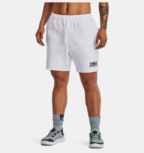 Beyaz Unisex UA Summit Örgü Şort