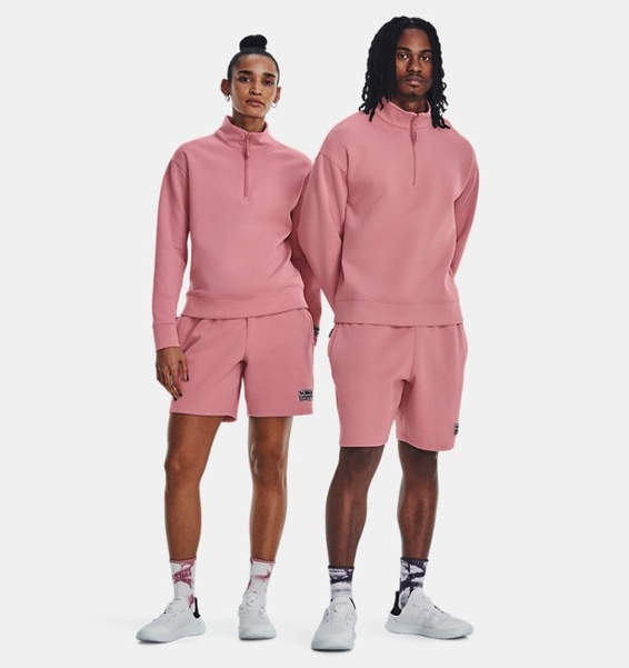 Pembe Unisex UA Summit Örgü Şort