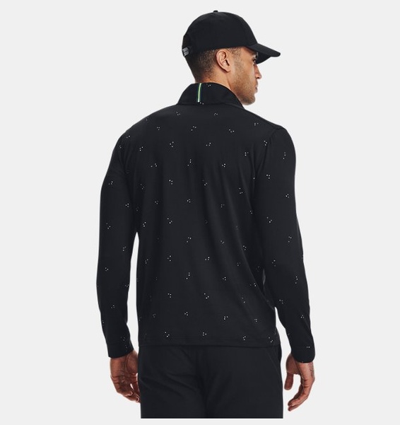 Siyah Erkek UA Playoff Baskılı ¼ Fermuarlı Sweatshirt