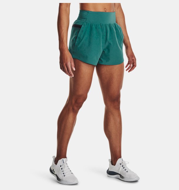 Kadın UA SmartForm Esnek Dokuma Şort Yeşil