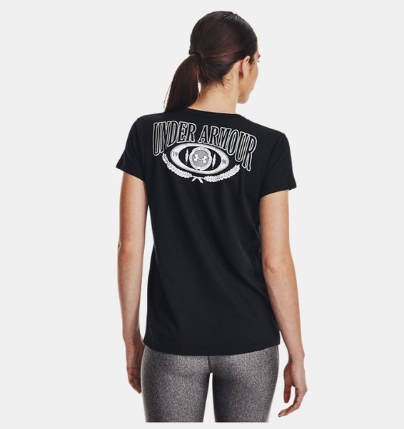 Siyah Kadın UA Collegiate Varsity Kısa Kollu