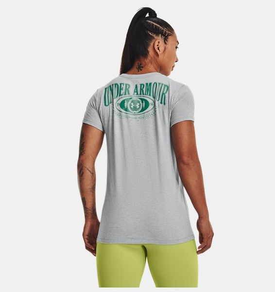 Gri Kadın UA Collegiate Varsity Kısa Kollu