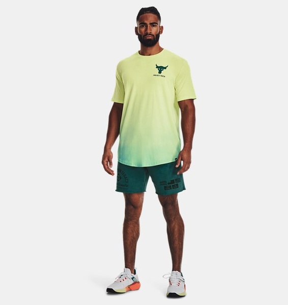 Yeşil Erkek Project Rock Fade Kısa Kollu